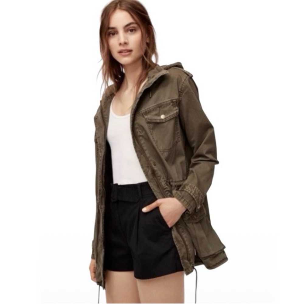 Aritzia Talula “Trooper” Green Utility Trench Coat - Women’s Size XXS